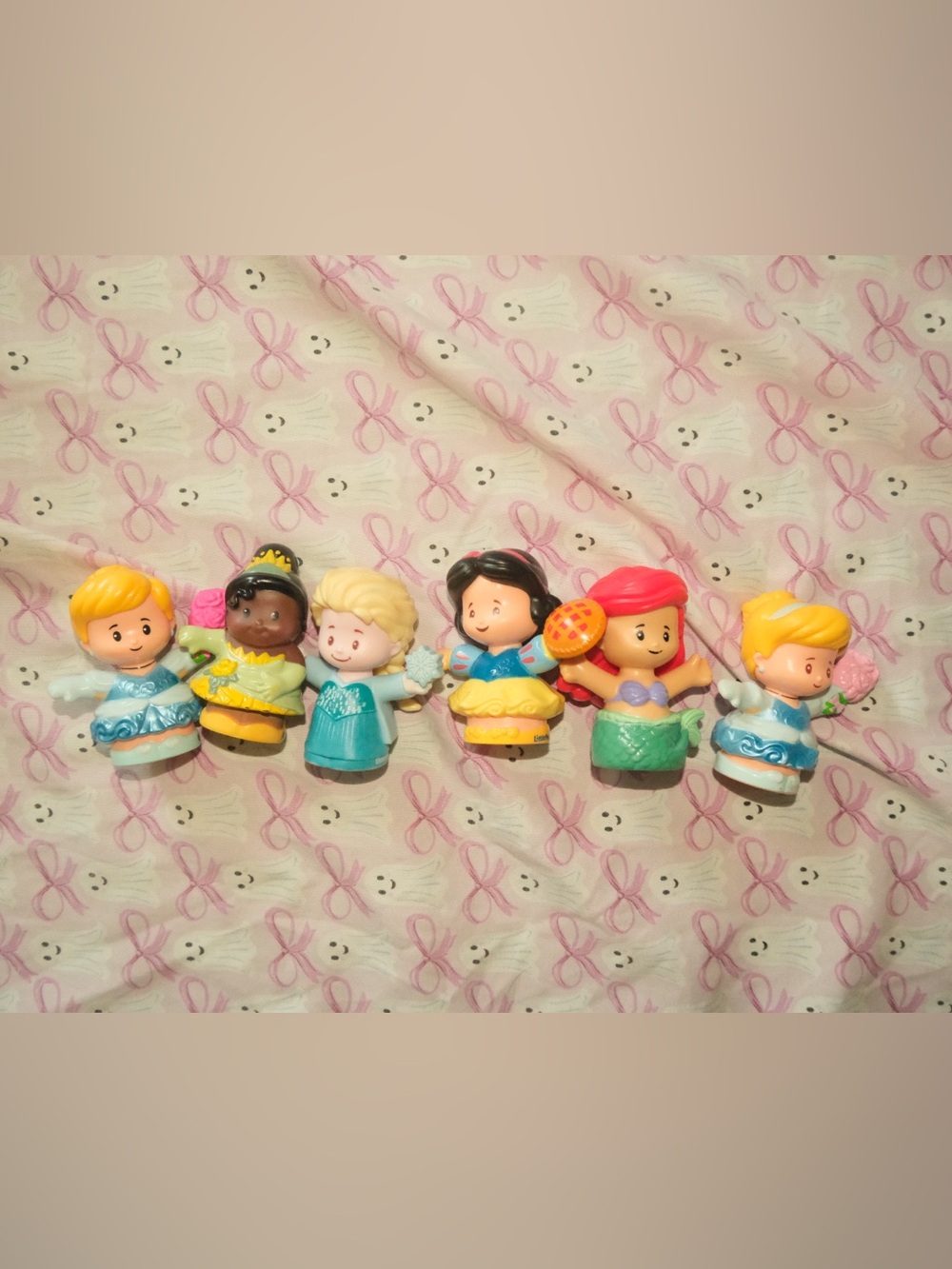 Girls' Mini Princess Figure Set - Pink & Multicolor Play Dolls